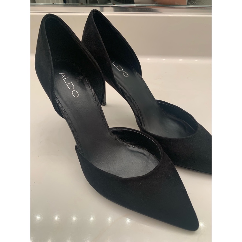 Suede Black Aldo Heels
